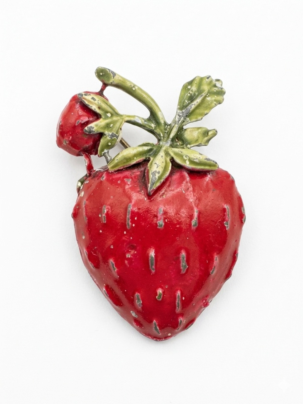 Vintage Red Strawberry Brooch pin